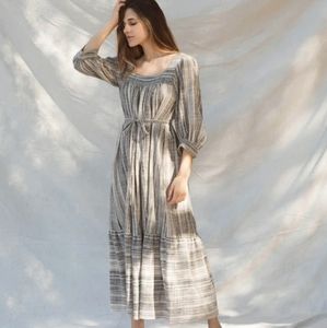 Christy Dawn Bianca dress Noir Stripe SIZE small